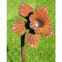 Poppyforge Pack of 3 Daffodil Feature Plant Pin 5Ft - Steel - H154.2 cm - BM/RtR in Brown