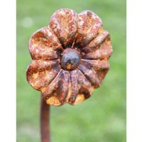 Poppyforge Pack of 3 Flower Pin Support 5Ft - Steel - L7 x H154.2 cm - BM/RtR in Brown