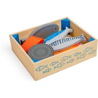 Bigjigs Toys Wooden Seafood Crate - Play Food & Role Play Toys