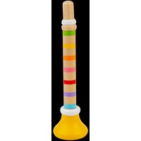 Bigjigs Toys Wooden Yellow Trumpet - Children's Musical Instrument Toys