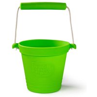 Bigjigs Toys Adventure Collapsible Bucket (Meadow Green) - Silicone Bucket for Sandpit, Holiday Toys for Toddlers, Quality Sand & Water Toys in Green