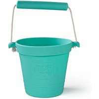 Bigjigs Toys Adventure Collapsible Bucket (Eggshell Green) - Silicone Bucket for Sandpit, Holiday Toys for Toddlers, Quality Sand & Water Toys