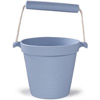 Bigjigs Toys Adventure Collapsible Bucket (Dove Grey) - Silicone Bucket for Sandpit, Holiday Toys for Toddlers, Quality Sand & Water Toys in Pale Grey
