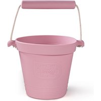 Bigjigs Toys Adventure Collapsible Bucket (Blush Pink) - Silicone Bucket for Sandpit, Holiday Toys for Toddlers, Quality Sand & Water Toys