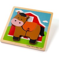 Bigjigs Toys Wooden Chunky Lift-Out Jigsaw Puzzle - Horse