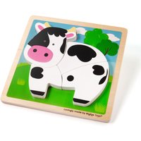 Bigjigs Toys Wooden Chunky Lift-Out Jigsaw Puzzle For Kids