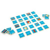 Bigjigs Toys London Memory Game - 32pcs Wooden Matching Pairs Set in Blue