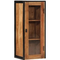 Berkfield Home Bathroom Wall Cabinet 40x30x90 cm Solid Wood Acacia & Iron in Brown | Size: 40 x 30 x 90 cm
