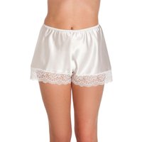 Lady Olga Women's English Made Satin Lace French Knicker in Ivory | Size: 22-24