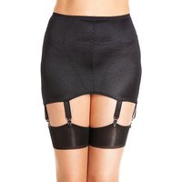 Lady Olga Women's British Made Vintage Retro Style Controlling 6 Strap Girdle in Black | Size: Small