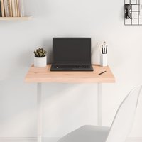 Berkfield Home Table Top 60x50x(2-4) cm Untreated Solid Wood Oak in Brown