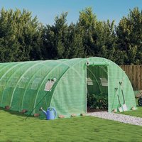 Berkfield Home Greenhouse with Steel Frame Green 80 m² 20x4x2 m