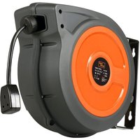 Superhandy Industrial Polypropylene Retractable Extension Cord Reel 15mx1.5mm²x3G in Grey