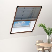 Berkfield Home Plisse Insect Screen for Windows Aluminium Brown 60x80 cm