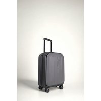 JLY Premium Cabin Suitcase with Laptop Pocket Nobel Grey Covestro Polycarbonate Shell 4 Wheel TSA Lock | Size: Small