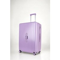 JLY Lightweight Hard Shell Suitcase with Cupholder & Waterproof Pocket in Lilac | Size: Medium