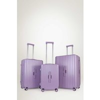 JLY 3 Piece Suitcase Set with Built-in Cupholder, Lightweight Luggage in Lilac | Size: 3 Pack