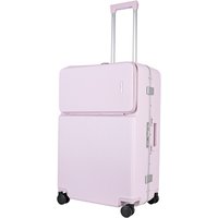 JLY Medium Suitcase 24' Inch Hard Shell Checked Luggage - Lightweight, Durable with Built-in Cupholder, TSA Lock, Dual Spinner Wheels in Purple