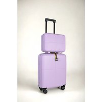 JLY Premium 100% Makrolon PC 2 PCS Suitcase Set | Vanity + Cabin Luggage in Lilac | Size: 2 Pack