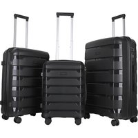 JLY Lightweight Luggage Set of 3 - Combination for Every Journey | SB Charging Port, Dual Spinner Wheels, TSA Lock, Shock-Resistant PP Hard Shell