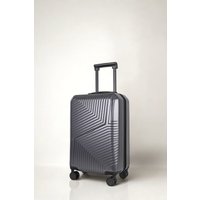 JLY Cabin Suitcase Small 20' Inch Hard Shell Hand Luggage - Lightweight, Durable with Built-in Cupholder, TSA Lock, Dual Spinner Wheels in Dark Grey