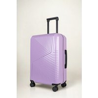 JLY Medium Suitcase 24' Inch Hard Shell Checked Luggage - Lightweight, Durable with Built-in Cupholder, TSA Lock, Dual Spinner Wheels in Lilac