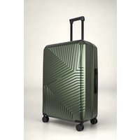 JLY Large Suitcase 28' Inch Hard Shell Checked Luggage - Lightweight, Durable with Built-in Cupholder, TSA Lock, Dual Spinner Wheels in Bottle Green