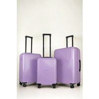 JLY 3 Piece Hard Shell Luggage Suitcase Set | 20'/24'/28' Suitcases in Lilac