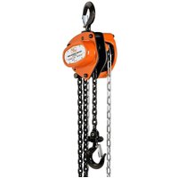 Superhandy Manual Heavy Duty Chain Block Hoist 2200lbs Capacity 10ft Lift in Orange