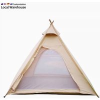 Latourreg Waterproof All-Season Pyramid Tent, Double Layer, Khaki in White