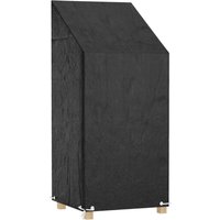 Berkfield Home Graden Chair Cover 8 Eyelets 65x65x110/150 cm Polyethylene in Black