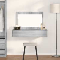 Berkfield Home Wall Hanging Dressing Table Grey Sonoma 100x40x70 cm | Size: 100 x 40 x 70 cm