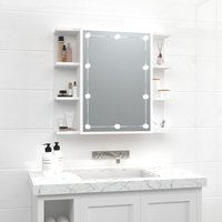 Berkfield Home Mirror Cabinet with LED White 70x16.5x60 cm