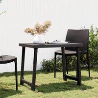 Berkfield Home Camping Table Anthracite 79x56x64 cm PP Wooden Look in Black | Size: 79 x 56 x 64 cm