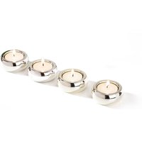 Silver Editions Silverplated Set of 4 Luxury Tealight Holders in Silver