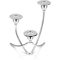 Silver Editions Silverplated Triple Candle Holder in Silver