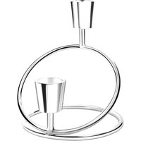 Silver Editions Silverplated Double Taper Candle Holder in Silver