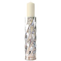 Silver Editions Baroque Pillar Candle Holder in 3 sizes in Silver | Size: Medium