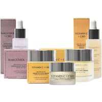London Botanical Laboratories Bakuchiol Anti-Aging Serum, Vitamin C Face Lifting Serum, Vitamin C Skin Brightening Day Cream, Bakuchiol Anti-Aging