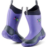 Grubs Boots Muddies Icicle Neoprene Wellington Boots in Violet | Size: Infant 11