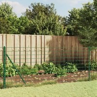 Berkfield Home Wire Mesh Fence with Spike Anchors Green 1.1x25 m
