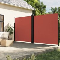 Berkfield Home Retractable Side Awning Terracotta 200x1000 cm in Orange