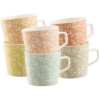 Aynsley China 'White Willow' Mugs set of 6