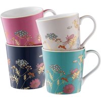 Aynsley China 'Golden Meadow' Mugs Set of 4