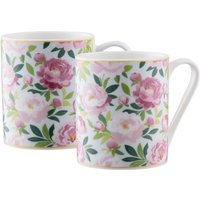 Aynsley China 'Pink Peony' Mugs Pair