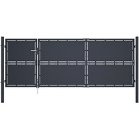 Berkfield Home Garden Gate Steel 350x125 cm Anthracite