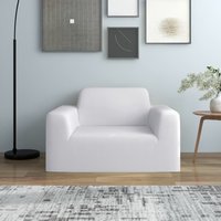 Berkfield Home Stretch Couch Slipcover White Polyester Jersey
