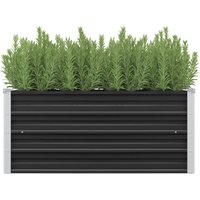 Berkfield Home Garden Raised Bed Anthracite 100x40x45 cm Galvanised Steel in Black | Size: 100 x 40 x 45 cm