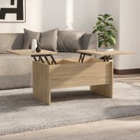 Berkfield Home Coffee Table Sonoma Oak 80x50x42.5 cm Engineered Wood in Brown