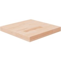 Berkfield Home Square Table Top 40x40x4 cm Untreated Solid Wood Oak in Brown | Size: 40 x 40 x 4 cm